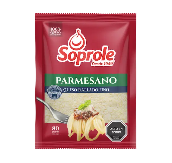 ID 4216811 - QUESO RALLADO SOPROLE PARMESANO BOLSA 80 G UNIDAD