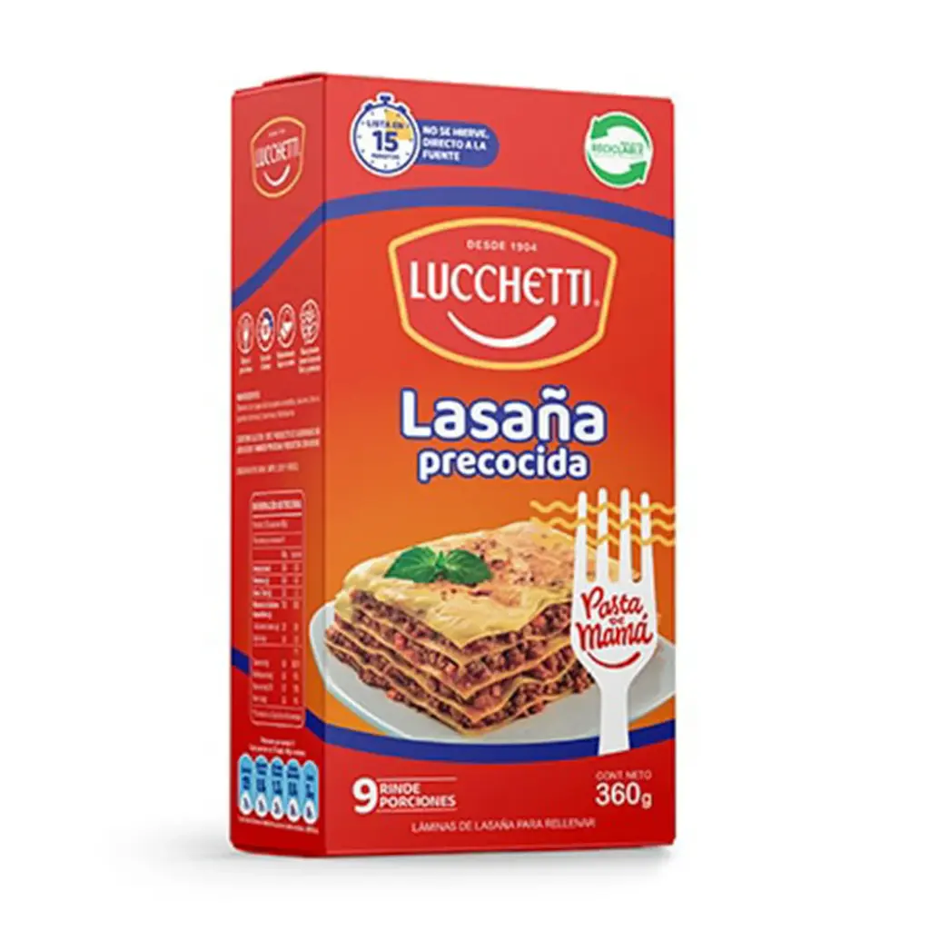 ID 4201595 - LASAÑA LUCCHETTI PRECOCIDA CAJA 360 G UNIDAD
