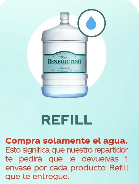 ID 4206458 - AGUA PURIFICADA SIN DISPENSADOR BENEDICTINO RECARGA 20 L UNIDAD