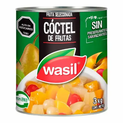 ID 4197123 - FRUTA CONSERVA WASIL COCKTAIL DE FRUTAS TARRO 3000 G UNIDAD