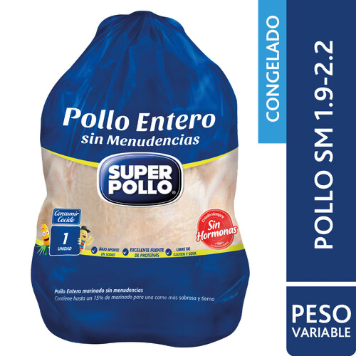 ID 4278775 - POLLO ENTERO CONGELADO SIN MARINAR SIN MENUDENCIAS 1,5 A 2 K BOLSA UNIDAD