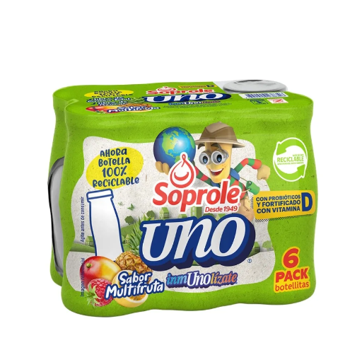 ID 4288465 - YOGURT PROBIÓTICO FRAMBUESA SOPROLE PACK (6 UND) BOTELLA 80 ML UNIDAD