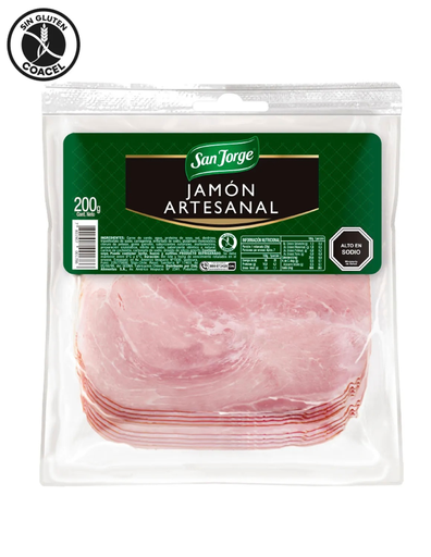 ID 4288533 - JAMÓN CERDO SAN JORGE ARTESANAL LAMINADO AL VACÍO 200 G UNIDAD