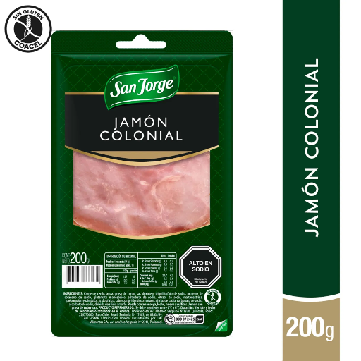 ID 4288550 - JAMÓN CERDO SAN JORGE COLONIAL LAMINADO DISPLAY 200 G UNIDAD