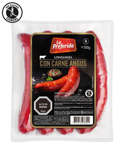 ID 4289366 - LONGANIZA ANGUS LA PREFERIDA BOLSA 500 G UNIDAD