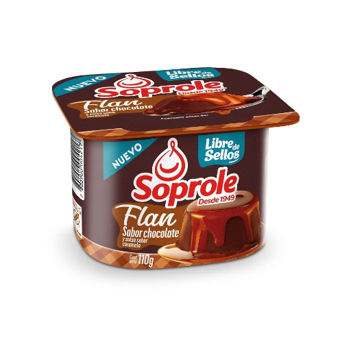 ID 4294670 - POSTRE REFRIGERADO FLAN CHOCOLATE SOPROLE POTE 110 G UNIDAD