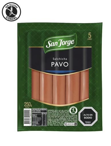 ID 4286069 - SALCHICHA SAN JORGE PAVO DISPLAY 250 G UNIDAD