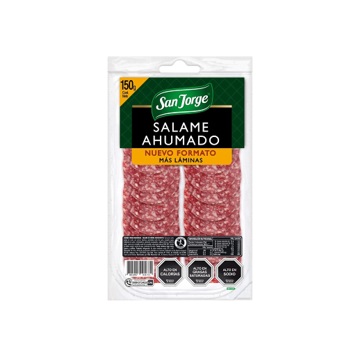 ID 4288857 - SALAME SAN JORGE AHUMADO LAMINADO DISPLAY 150 G UNIDAD