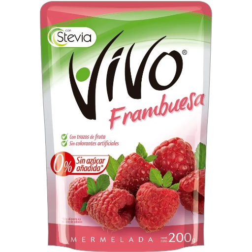 ID 4321706  - MERMELADA SIN AZUCAR VIVO FRAMBUESA BOLSA 200 G UNIDAD