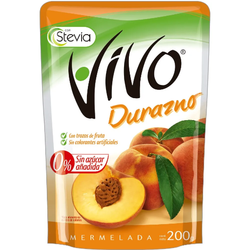 ID 4321689 - MERMELADA SIN AZUCAR VIVO DURAZNO BOLSA 200 G UNIDAD