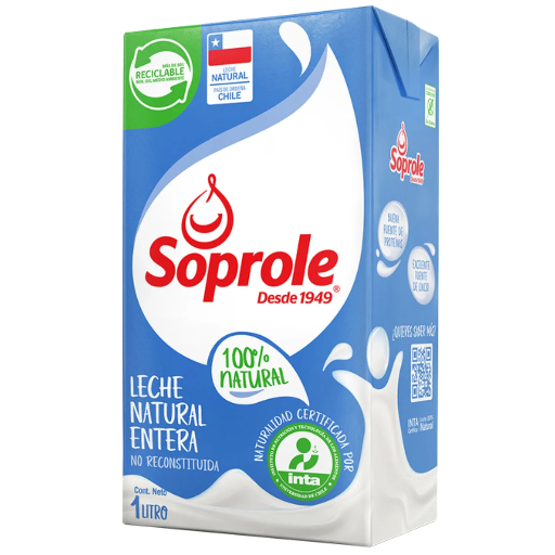 ID 4320003 - LECHE LIQUIDA ENTERA SOPROLE CAJA 1 L UNIDAD