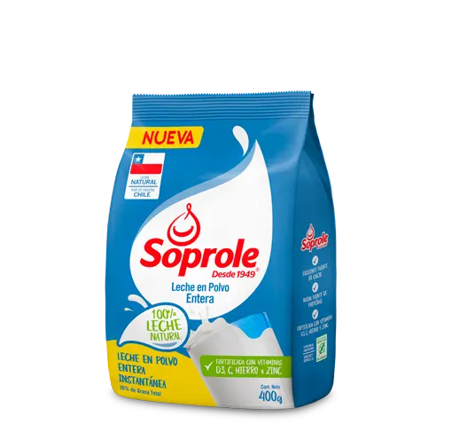 ID 4319918 - LECHE EN POLVO ENTERA SOPROLE BOLSA 400 G  UNIDAD
