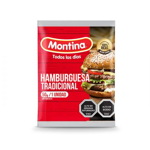 ID 4295554 - HAMBURGUESA POLLO CONGELADA MONTINA SACHET 50 G UNIDAD
