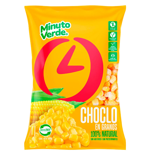 ID 4284692 - CHOCLO CONGELADO MINUTO VERDE BOLSA 500 G UNIDAD