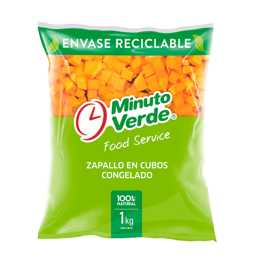 ID 4282975 - ZAPALLO CONGELADO MINUTO VERDE CUBITOS BOLSA 1 K UNIDAD