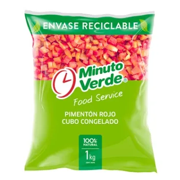 ID 4282941 - PIMENTON CONGELADO MINUTO VERDE ROJO EN CUBOS BOLSA 1 K UNIDAD