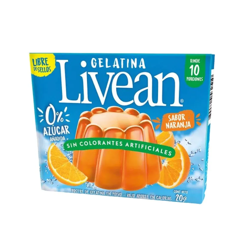 ID 4221944 - JALEA EN POLVO SIN AZUCAR LIVEAN NARANJA CAJA 22 G UNIDAD