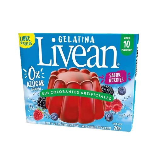 ID 4212339 - JALEA EN POLVO SIN AZUCAR LIVEAN BERRIES CAJA 22 G UNIDAD