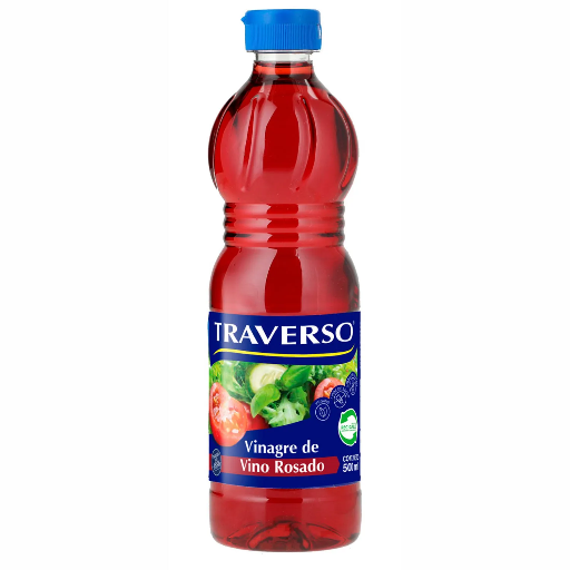 ID 4233012 - VINAGRE TRAVERSO VINO ROSADO BOTELLA 500 ML UNIDAD