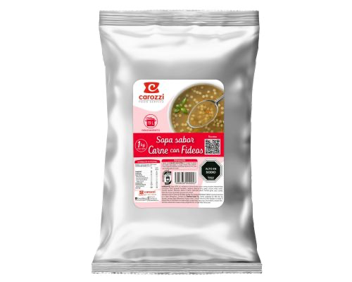 ID 4230853 - SOPA CAROZZI CARNE CON FIDEOS BOLSA 1 K UNIDAD