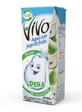 ID 4235749 - AGUA SABORIZADA VIVO PERA CAJA 190 CC UNIDAD