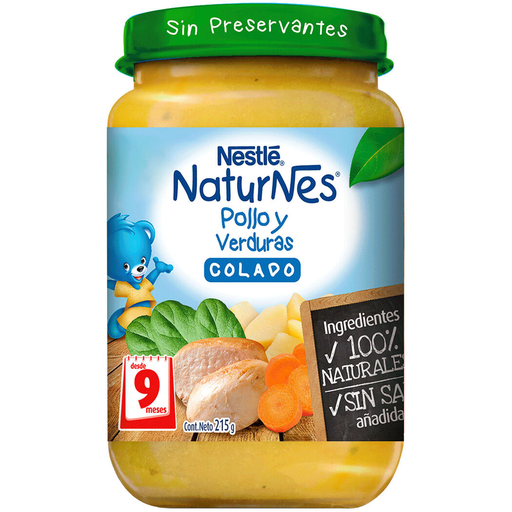 ID 4225447 - COLADO 9 -12 MESES NATURNES POLLO Y VERDURAS FRASCO 215 G UNIDAD