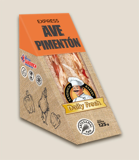 ID 4222590 - SANDWICH DAILY FRESH AVE PIMENTON CAJA 125 G UNIDAD