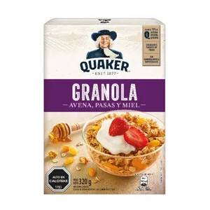 ID 4319731 - GRANOLA QUAKER AVENA MIEL Y PASAS CAJA 320 GR UNIDAD