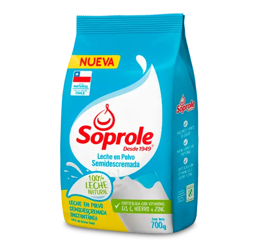 ID 4197056 - LECHE EN POLVO SOPROLE SEMIDESCREMADA PACK 700 G UNIDAD