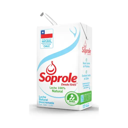 ID 4216725 - LECHE LIQUIDA DESCREMADA SOPROLE CAJA 1 L UNIDAD