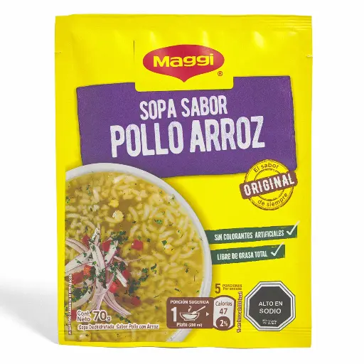 ID 4206678 - SOPA MAGGI POLLO CON ARROZ SOBRE 70 G UNIDAD