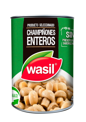 ID 4215093 - VERDURA CONSERVA WASIL CHAMPIÑONES ENTEROS TARRO 400 G UNIDAD