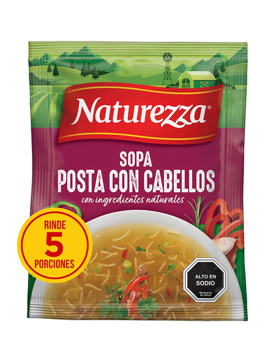 ID 4239624 - SOPA POSTA CON CABELLOS NATUREZZA SOBRE 55 G