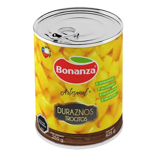 ID 4202854 - FRUTA CONSERVA BONANZA DURAZNO TROCITOS TARRO 425 G