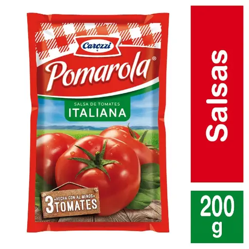 ID 4203194 - SALSA DE TOMATE POMAROLA ITALIANA DOYPACK 200 G UNIDAD