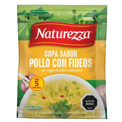 ID 4215536 - SOPA NATUREZZA POLLO CON FIDEOS SOBRE 55 G UNIDAD