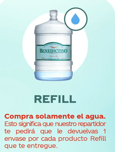 ID 4206458 - AGUA PURIFICADA SIN DISPENSADOR BENEDICTINO RECARGA 20 L UNIDAD